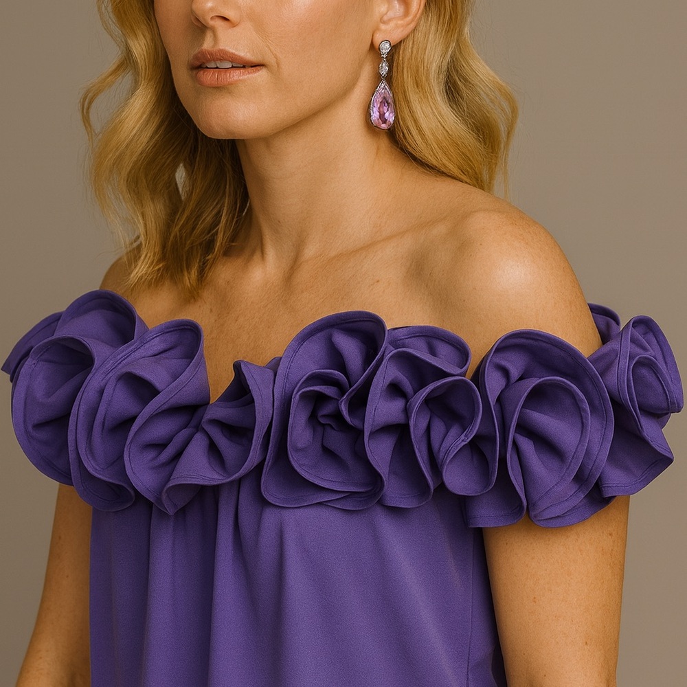 Off The Shoulder Ruffle Top The Mylyta - Picture 2 of 6